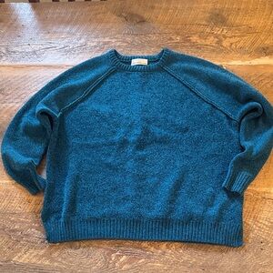 Zenana Outfitters Deep Blue Crewneck Sweater